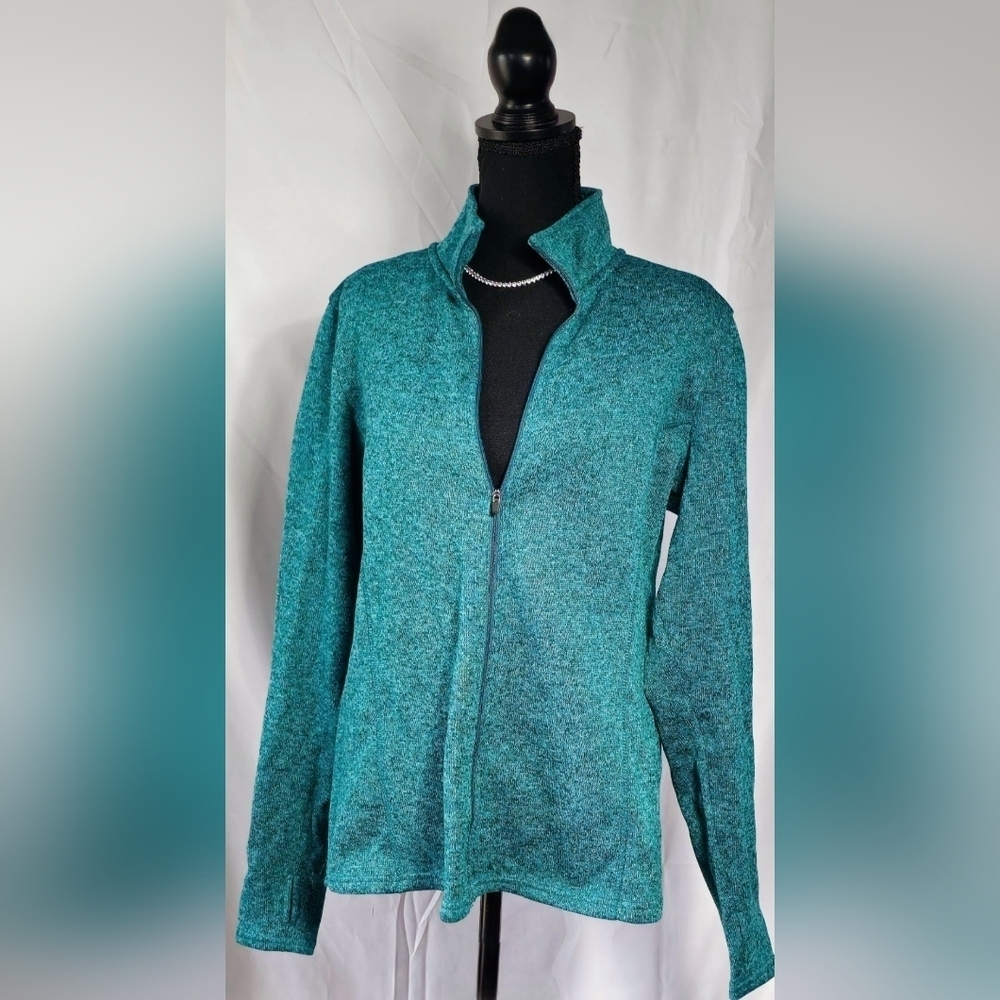 XLarge Teal Full-Zip Fleece Jacket